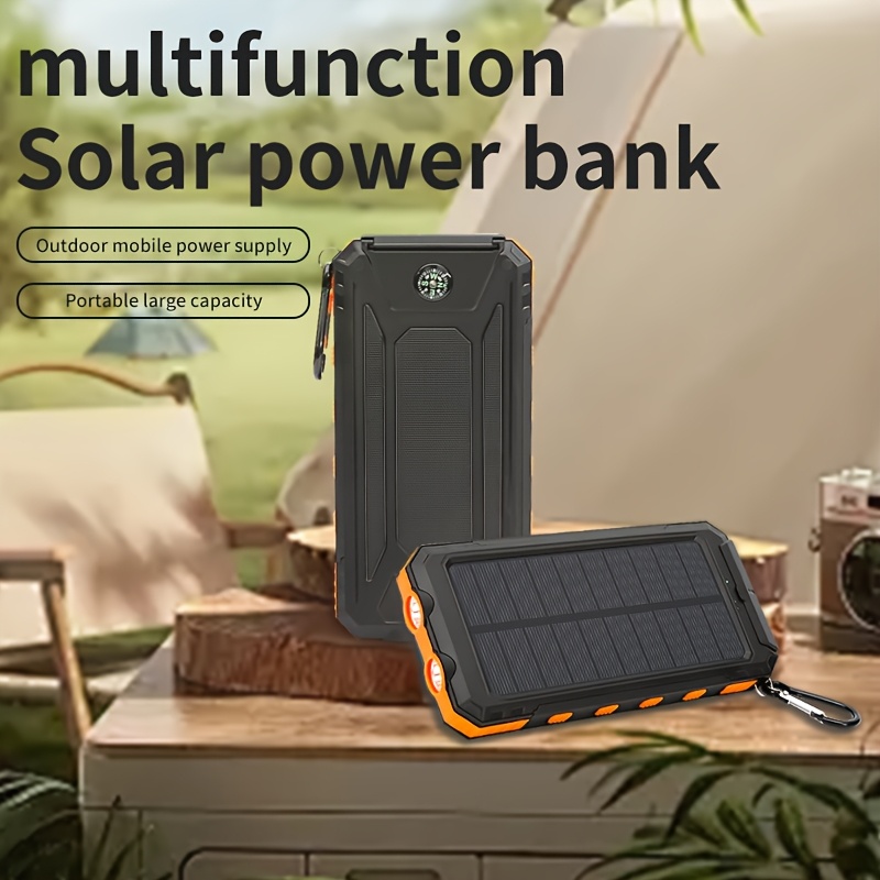 

Waterproof Solar Charger 38800mah - Portable Power Bank For All Cellphones, Dual Usb 5v Outputs With Led Flashlights, Ideal For Camping And Travel