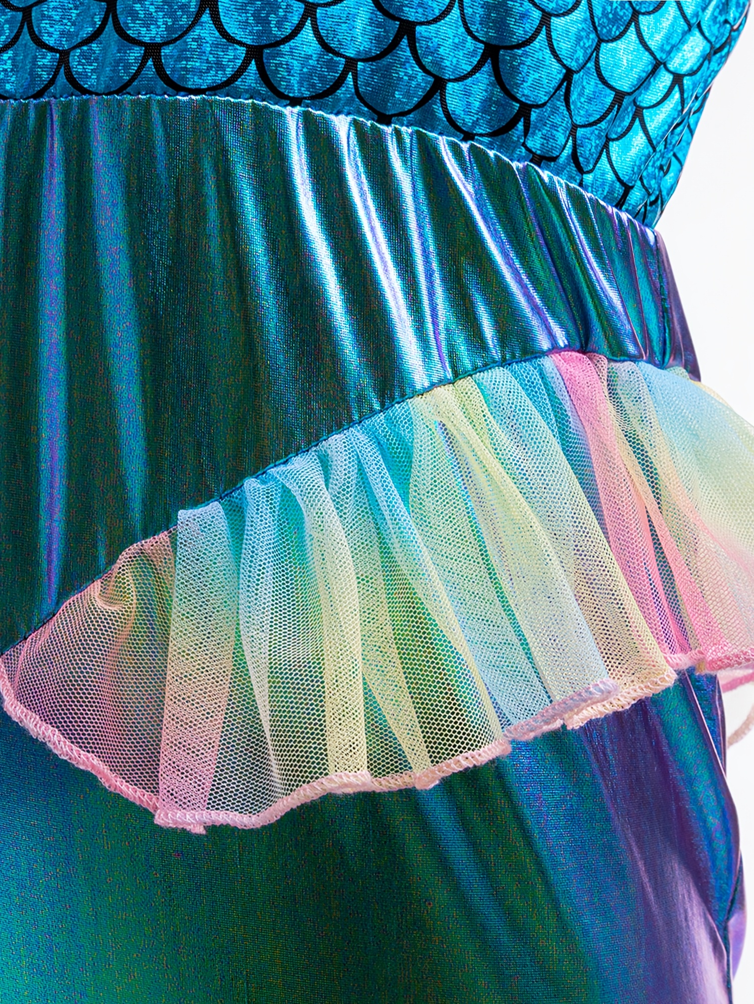 halloween mermaid slip dress rainbow gradient sequin - Temu Kuwait