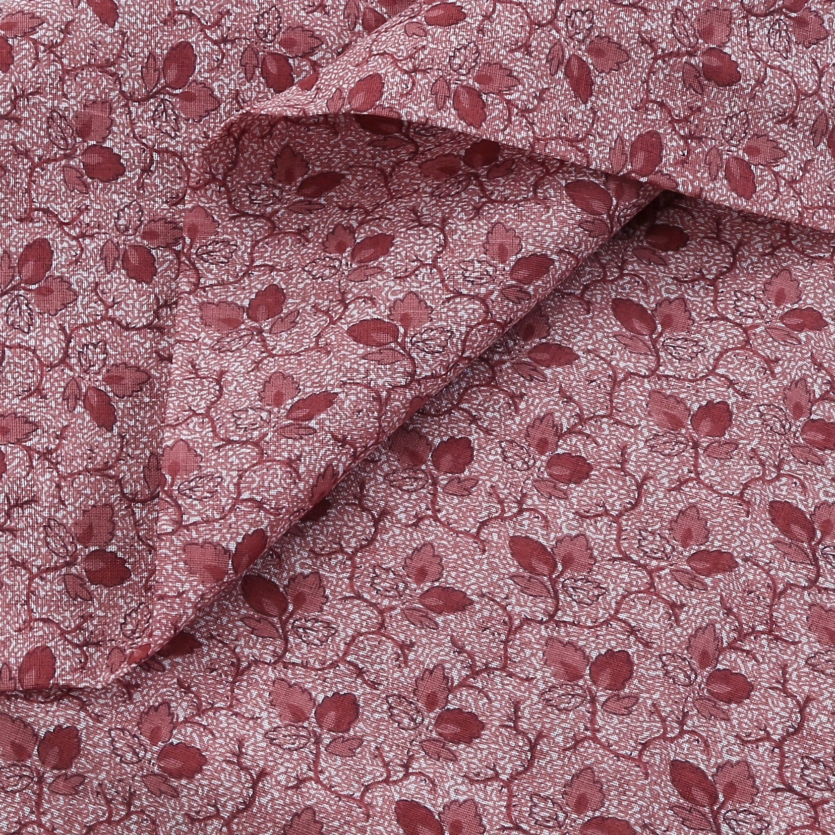 Pure Cotton Diy Handmade Floral And Botanical Print, Breathable, Sweat-absorbent, Versatile, Suitable For Tablecloths, Curtains, And Bedding