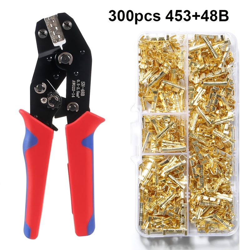 TEMU 300 connecteurs de fil de type 453U, bornes à sertir 0,3-1,5 mm², connecteurs de fil, connecteurs avec pince à sertir SN-48B