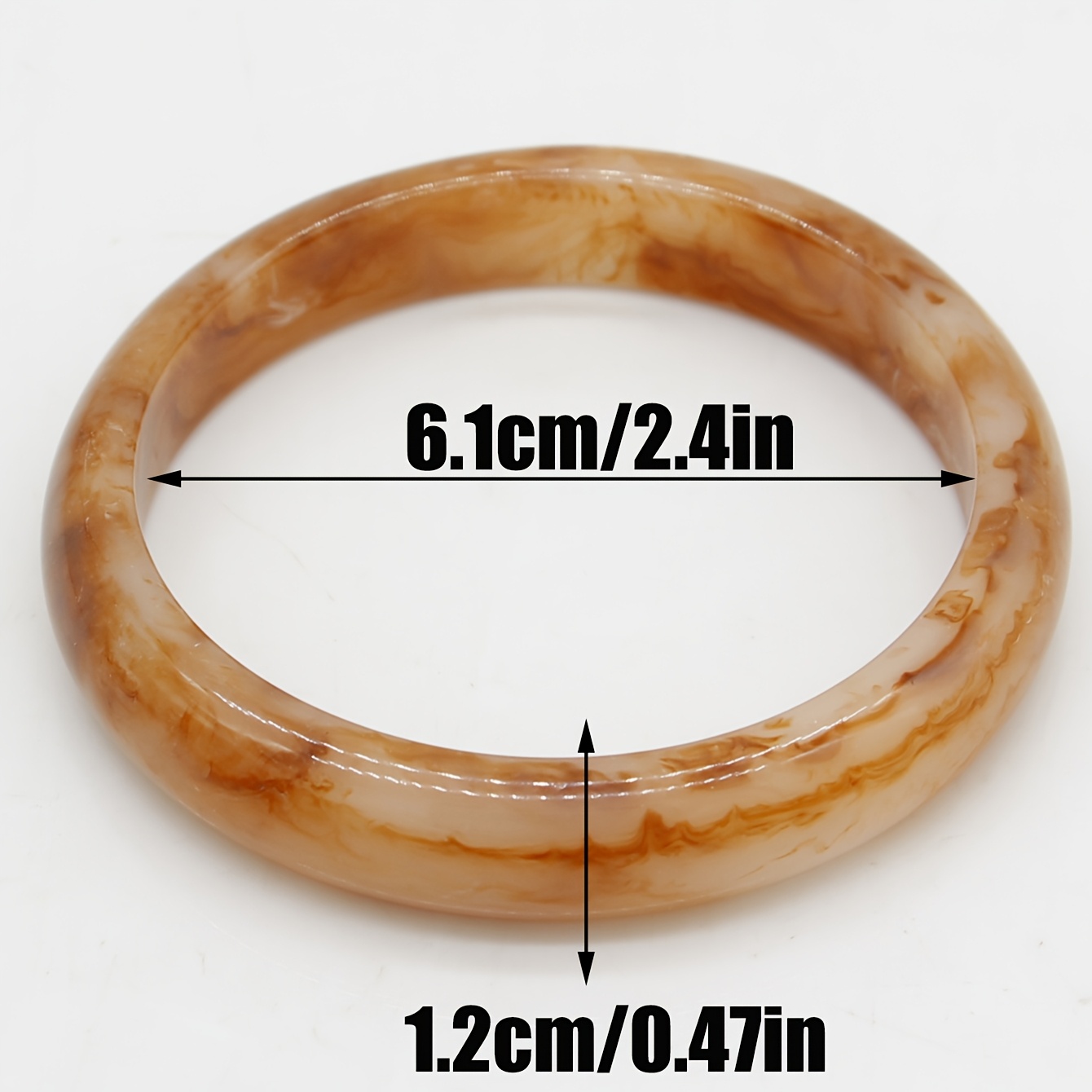 2pcs Vintage Boho Style Resin Bangle Bracelets for Women