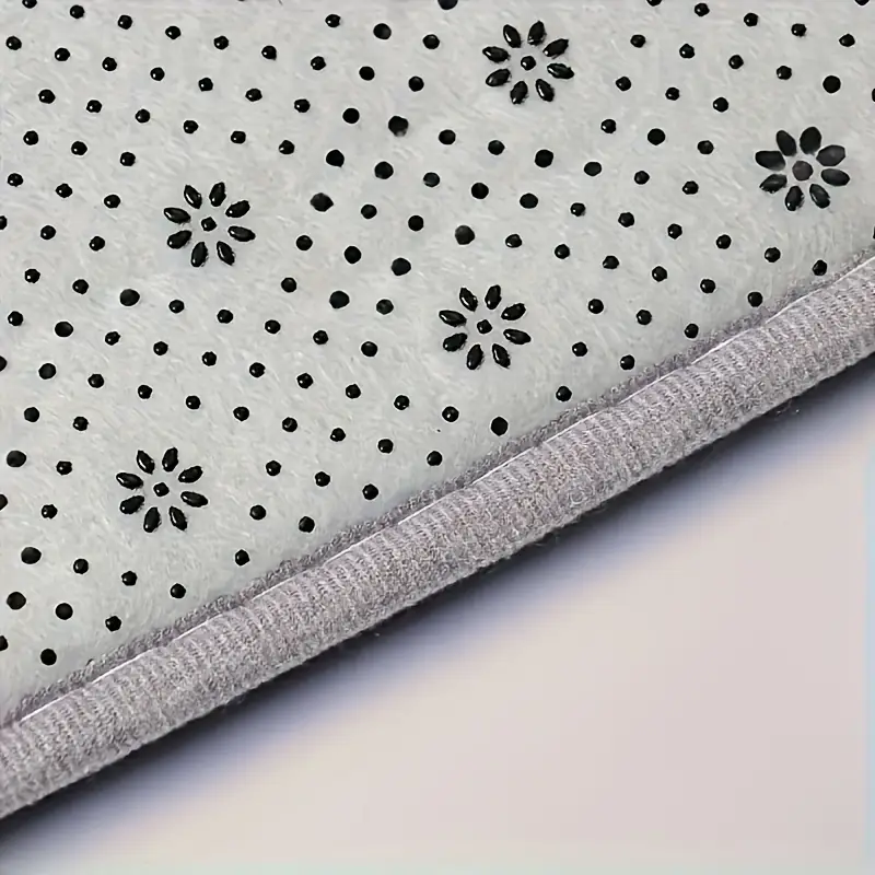 three piece set of extra thick bathroom soft floor mats simple washbasin mat bathtub absorbent pad bath mat toilet seat Product details 6