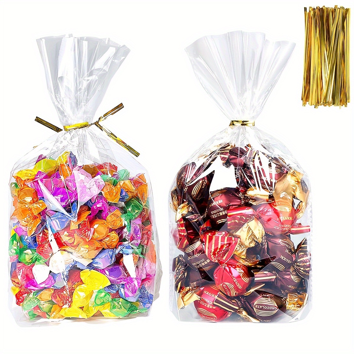 

150pcs Clear Gift Twist - Bottom, Gusseted For Christmas, , Storage & Decoration - Includes