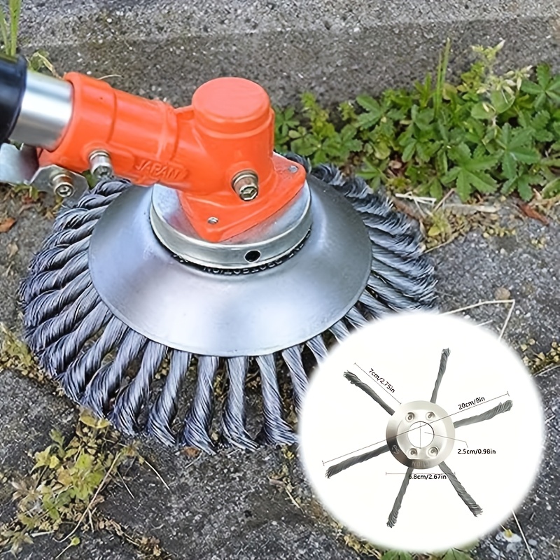 TEMU Heavy-duty 7-inch Metal Trimming Blade With Sharp And Adjustable Guard - Compatible With Electric Weed Cutters (2-stroke Engines/lawn Mowers) -
