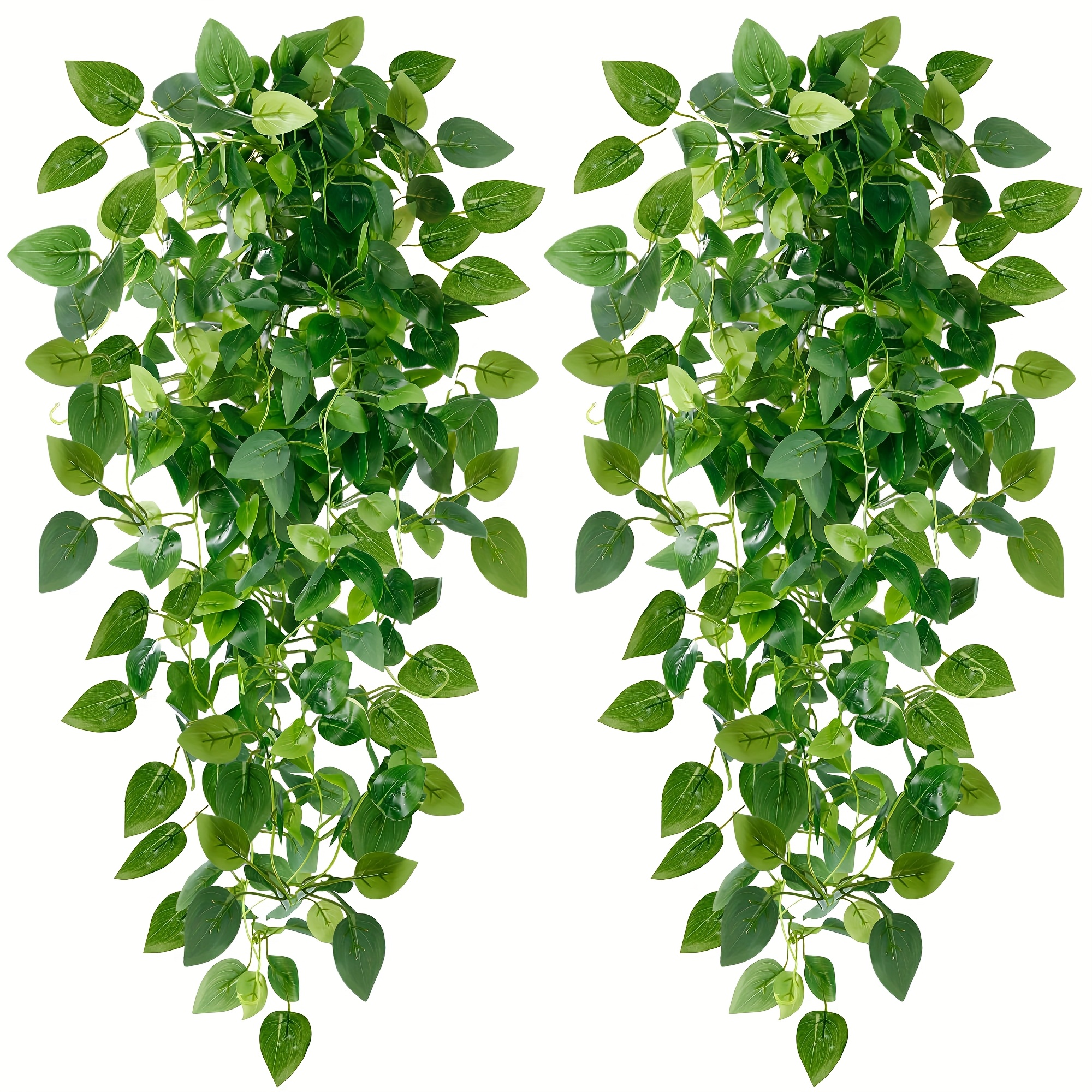 

2-pack Artificial Hanging Ivy , Leaves Greenery, Plastic Fake Plants For Indoor Outdoor Shelf Wall Garden Decor, Universal Spring Theme, No Electricity Needed