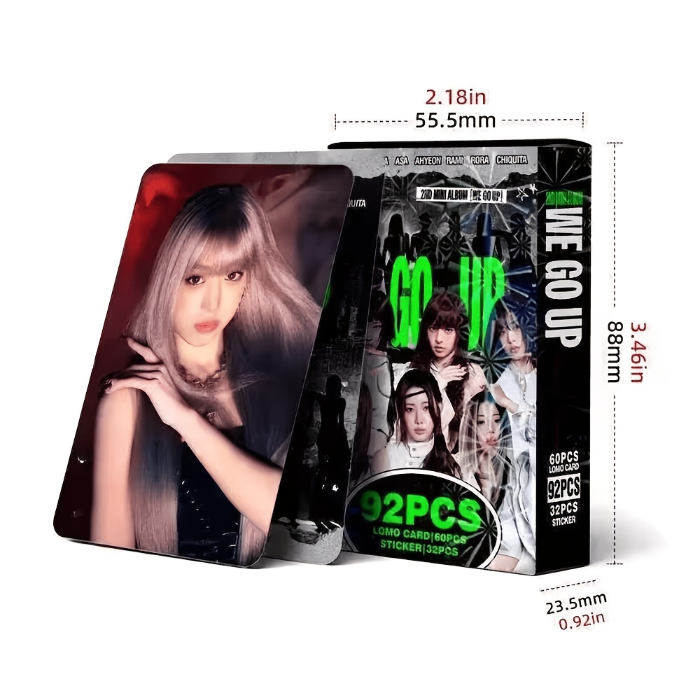Image of 92pcs Group Photo Card Set - (60 Lomo Cards + 32 Mini Stickers), Collectible Gift -pop Fans, Suitable For Album And Merchandise Display, Fan Exchange Cards