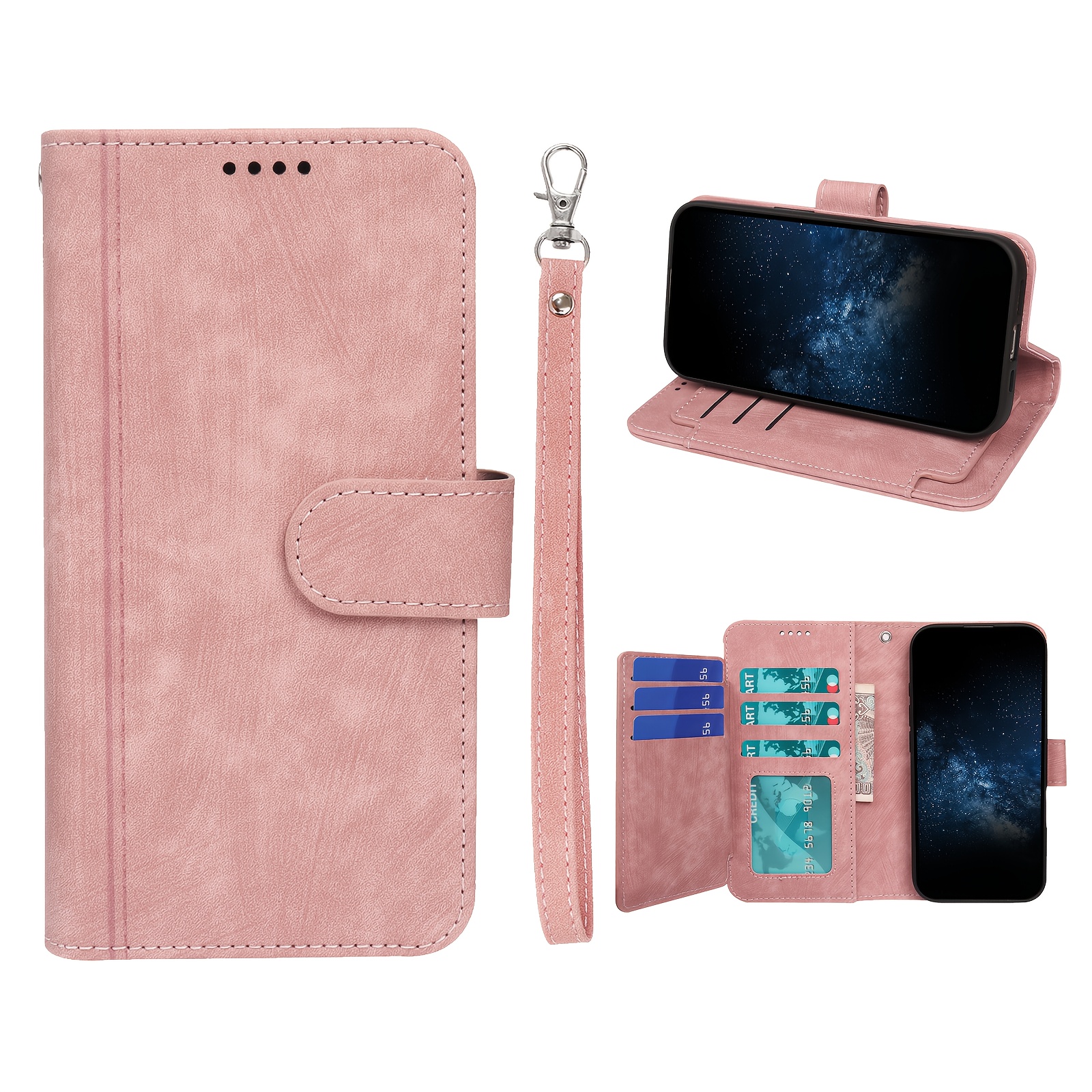 TEMU Phone Case: [for Oppo Phone Case] Suitable For Oppo A5/a5i Pro/a5x/a5 Pro Wallet Style Flip Pu Leather Phone Case Can Hold 9 Credit Cards