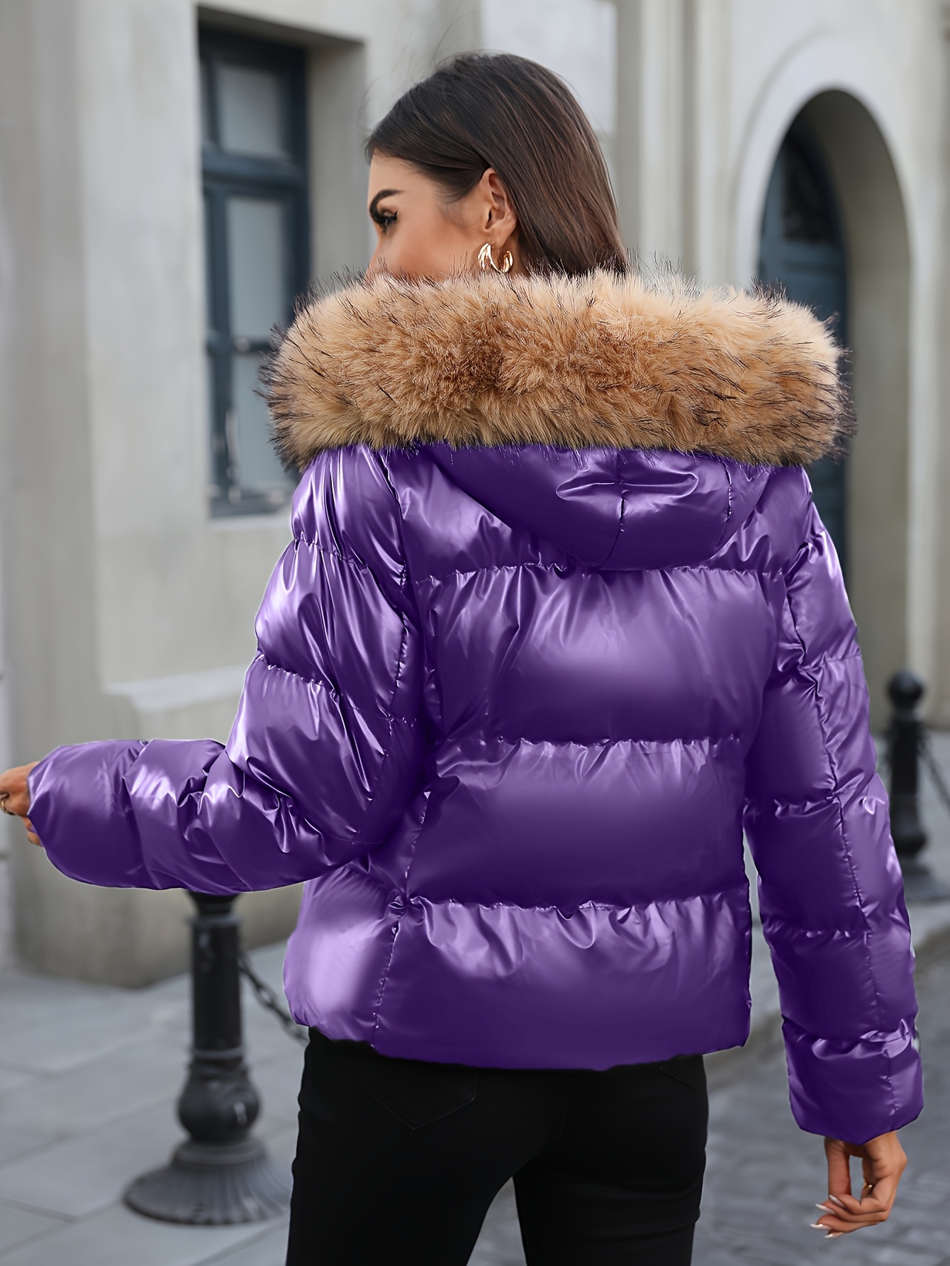 Dames Winterjas - Thermal Geïsoleerde Jas met Capuchon en Volledige Ritssluiting