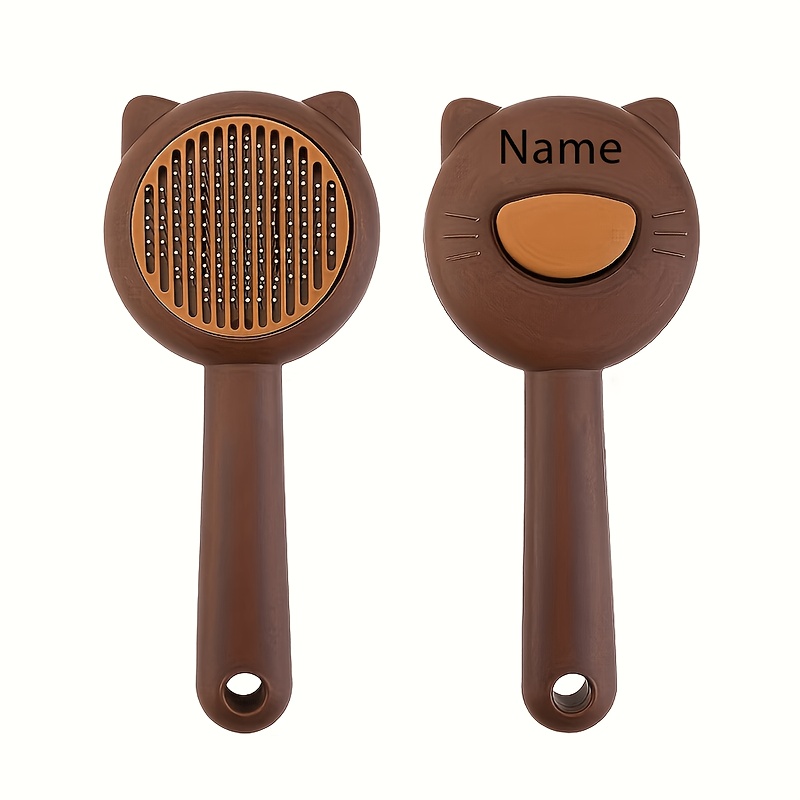 TEMU 1 pz Spazzola personalizzabile per bagno e massaggio con - autolavabile per degli animali domestici per la perdita dei , rosa e verde, materiale