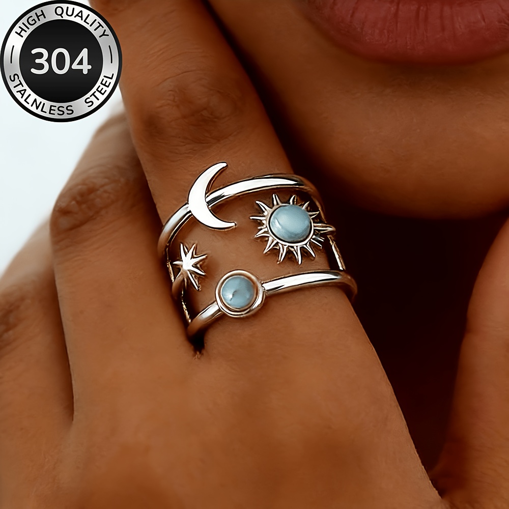High-quality Stainless Steel Hypoallergenic Golden , Anti-fading, Easy And Elegant, Suitable For Everyday Wear Or Party Fashion Women's Ring, Jewelry Additions, Is A Delicate Gift For Women