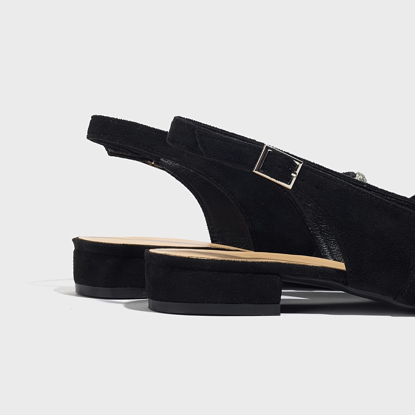 Stylish Black Mary Jane Shoes with Low Heels And Sparkling Diamond Decorations, Suitable for Business, Casual, Outdoor, And Versatile Lightweight Wear., Women Shoes