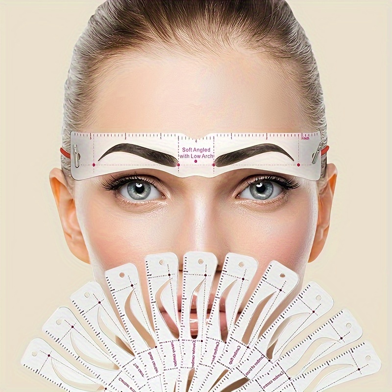 

Eyebrow Stencil, 12pc Eyebrow Shaper Kit, Reusable Eyebrow Template With Strap, 3 Minutes Makeup Tools Equipped With Elastic Fixing Belt, Exquisite Beauty Eyebrow Tools