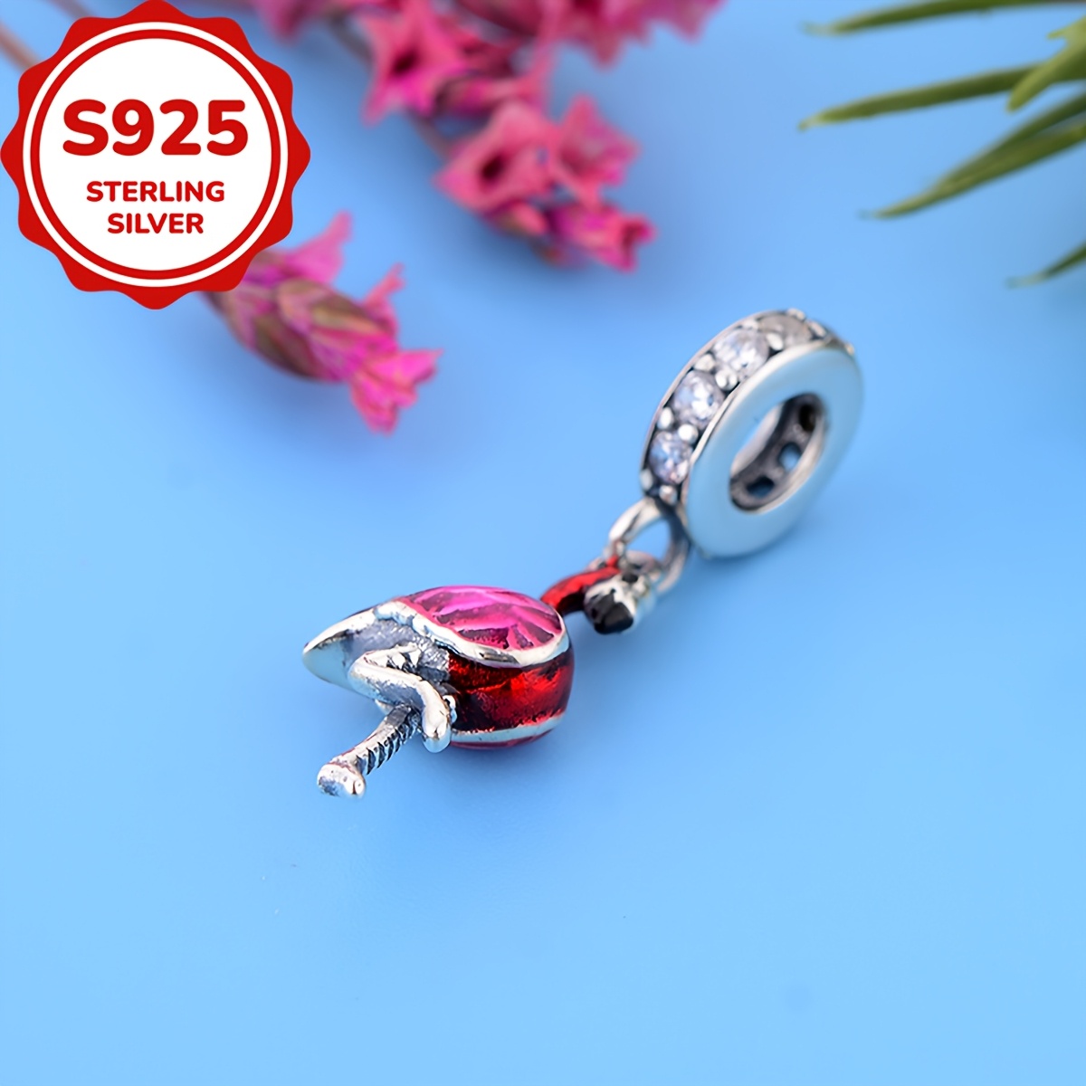 Image of 1pc 925 Sterling Silvery Exquisite Necklace Pendant Diy Making Jewelry Accessories Birthday Or Holiday Gifts For Women Or Men
