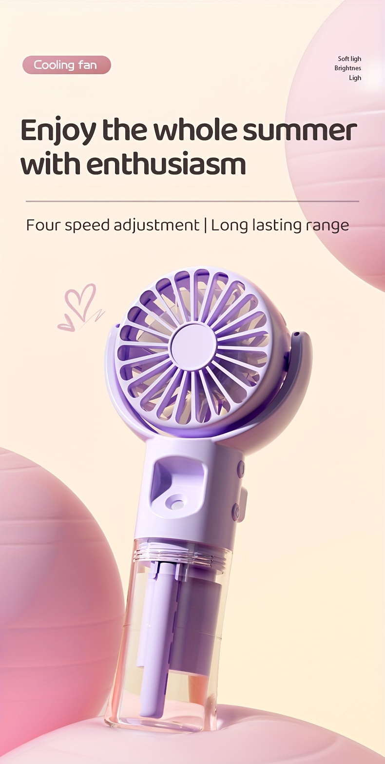 Portable Rechargeable Handheld Spray Fan Mini Facial Steamer, Suitable For Travel And Outdoor Activities details 0