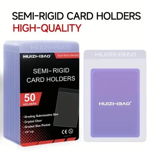 1 50 count semi rigid card holder trading card protectors psaapproved for baseball trading sports cards card sleeves binder and storage box compatible | Free Shipping On Items Shipped From Temu | Temu 1 50 count semi rigid card holder trading card protectors psaapproved for baseball trading sports cards card sleeves binder and storage box compatible | Free Shipping On Items Shipped From Temu | Temu
