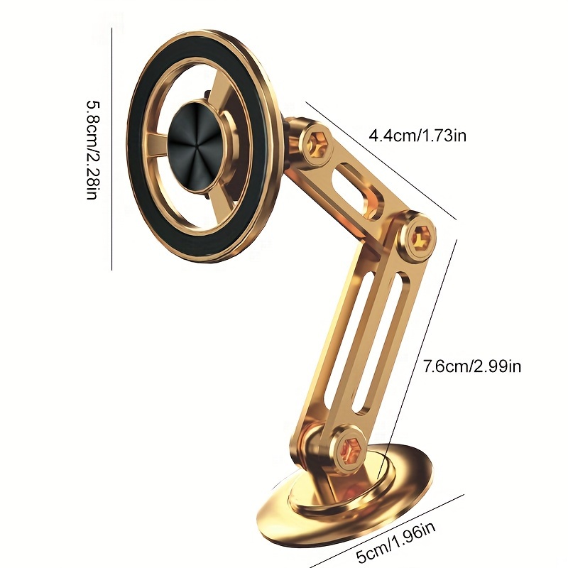 foldable magnetic suction car metal phone holder metal magnetic navigation holder universal anti shake bracket details 1
