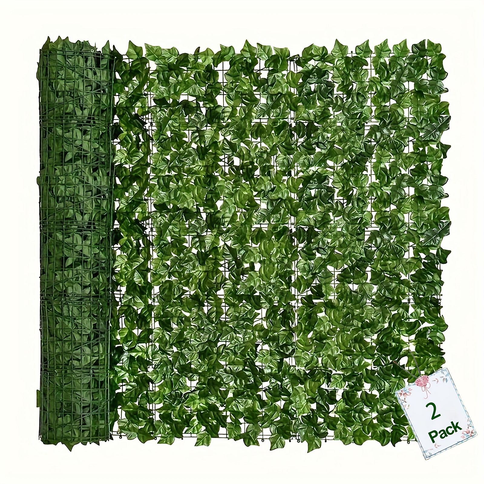 

2 Rolls 20*118 Inch Artificial Ivy Privacy Fence Screen For Outdoor Garden Yard Balcony Backyard Patio Fake Hedge Fence Plants Cover Coverage Vine Greenery Backdrop Wall, Weddings And Engagements