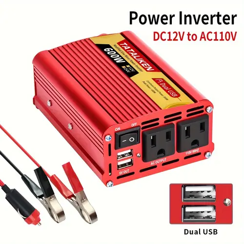 car power inverter charger converter 600w automotive power 12v to ac 110v automotive power with usb inverters for mobile phones laptops and other devices