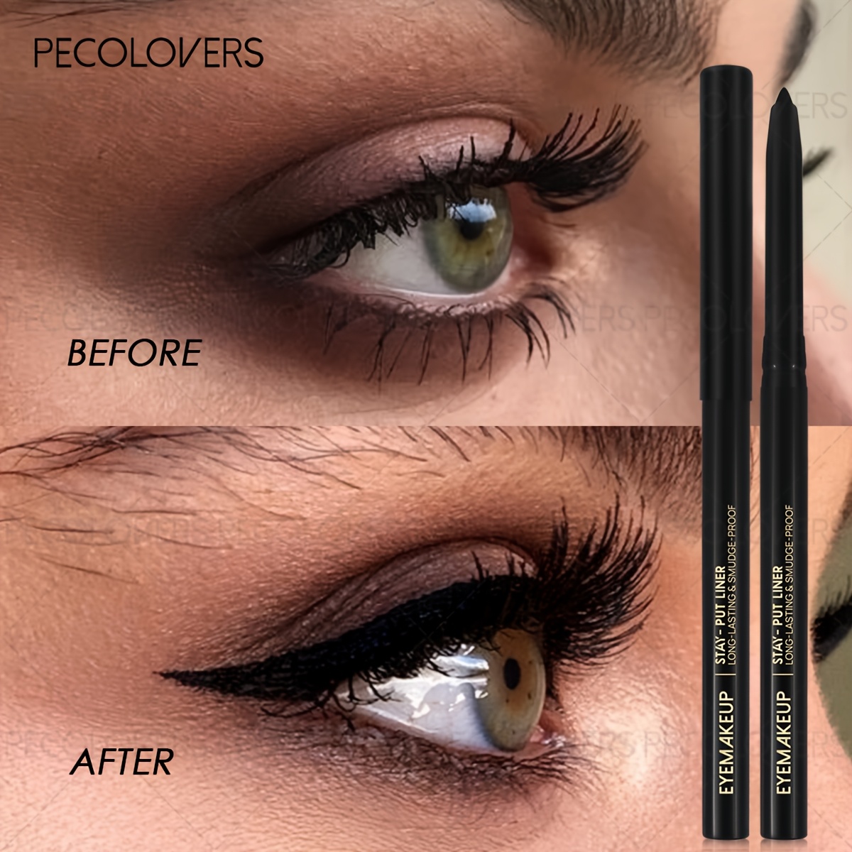 Waterproof Black Eyeliner with Long-Lasting Formula