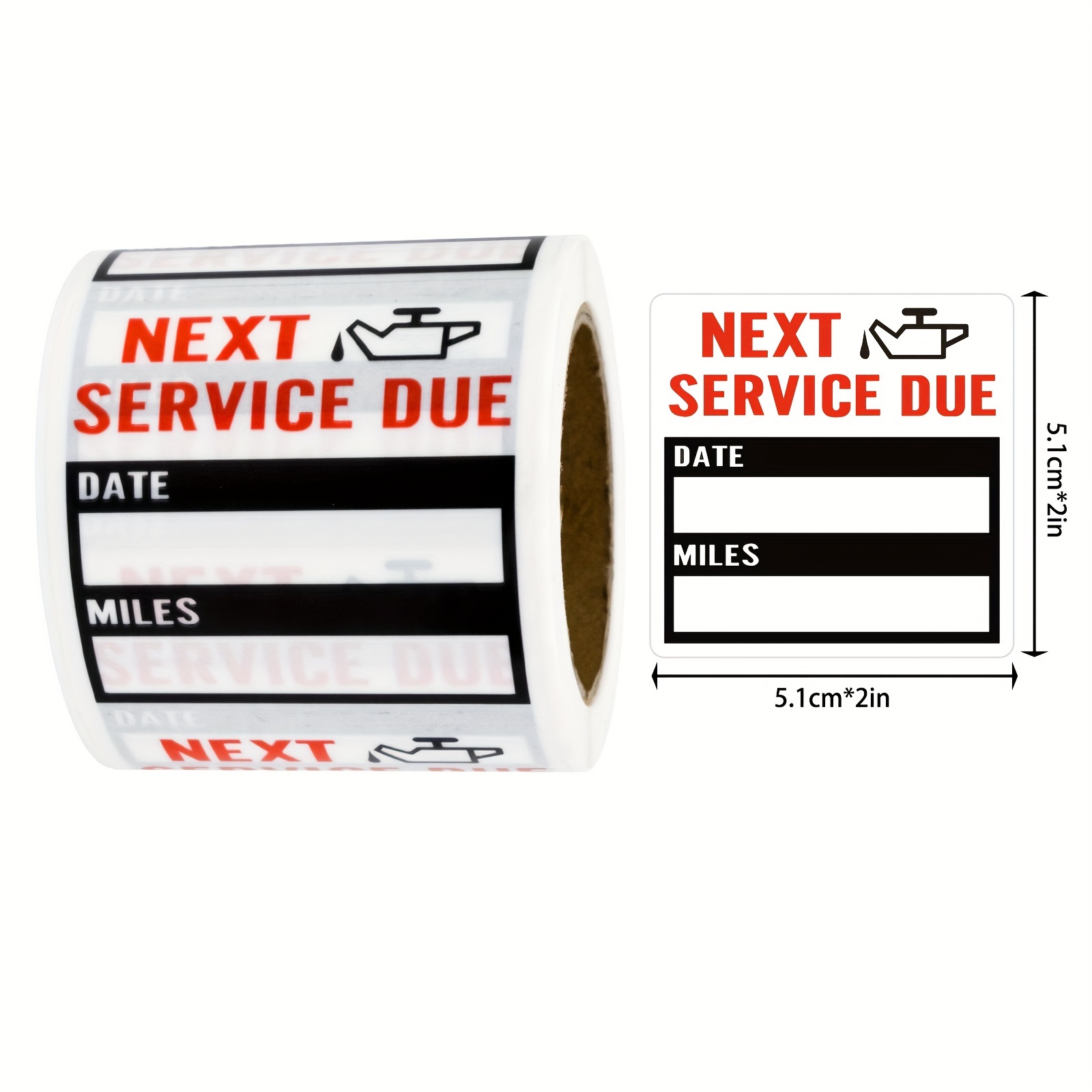 200pcs 2x2" Black Oil Change Service Reminder Stickers For Car Windshields - Transparent, Waterproof & Tear-resistant Maintenance Labels
