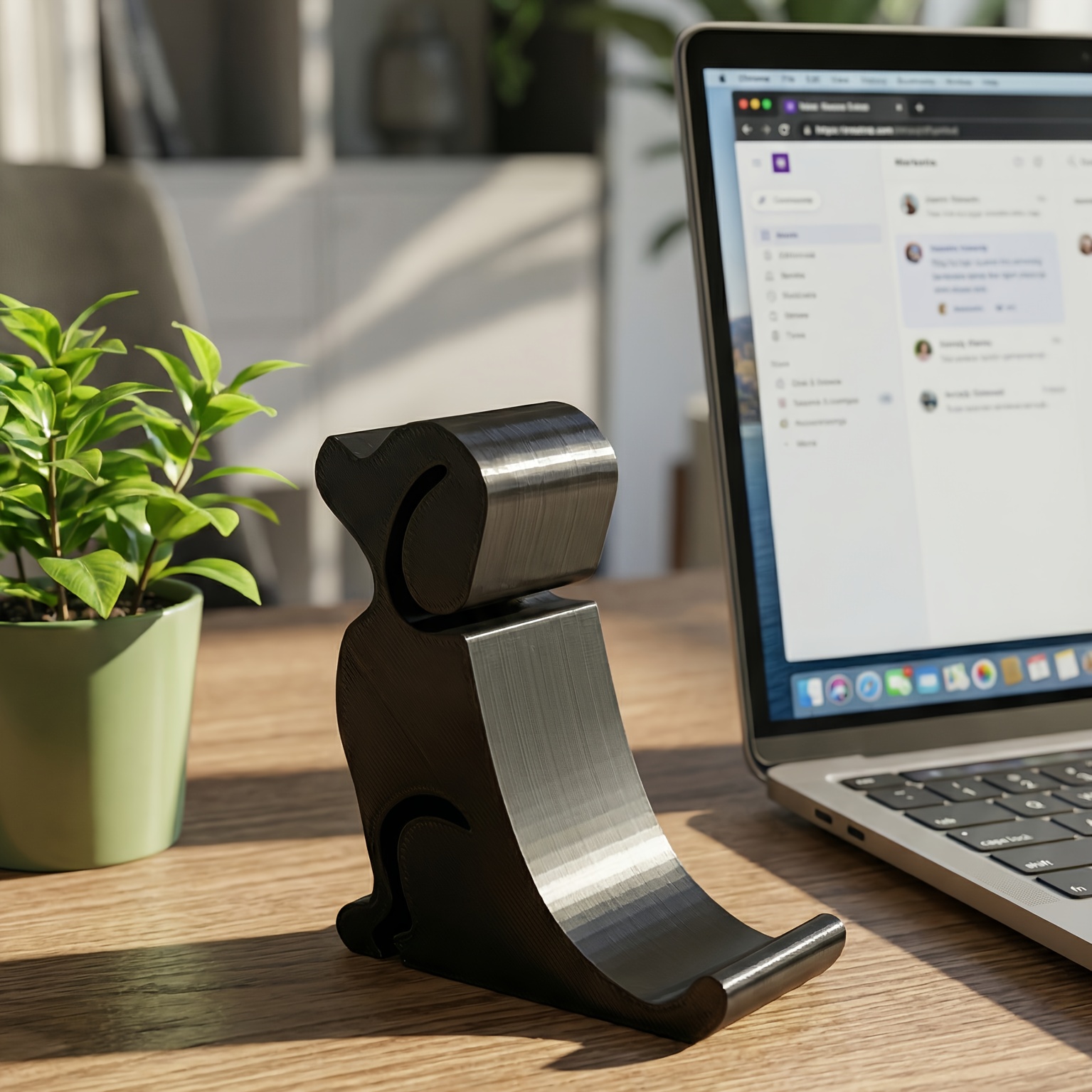 TEMU 1pc 3d Printed Cute Dog Phone Holder | Pla Material, Ideal For Office Desk, Bedroom, Living Room, Perfect Gift For Dog Lovers And Students,