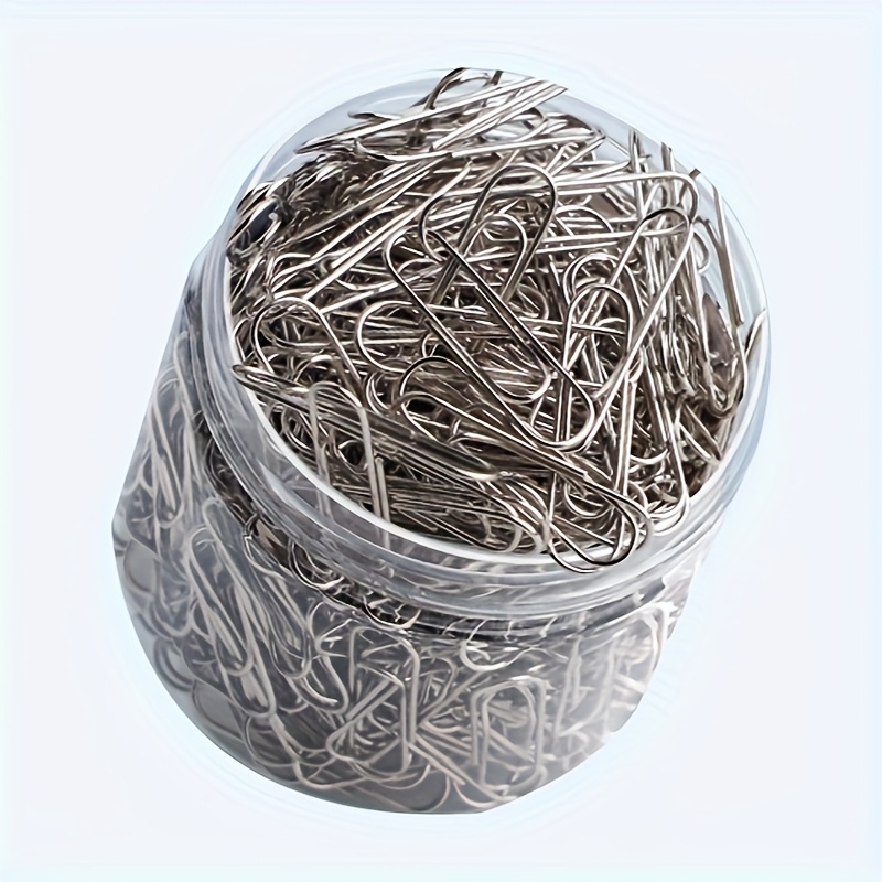 

Bucket Of 160 Metal Paperclips - Affordable Office Supplies, Syringe Design, Bookmark Function, Office And School Stationery Essentials, Comes With Storage Case