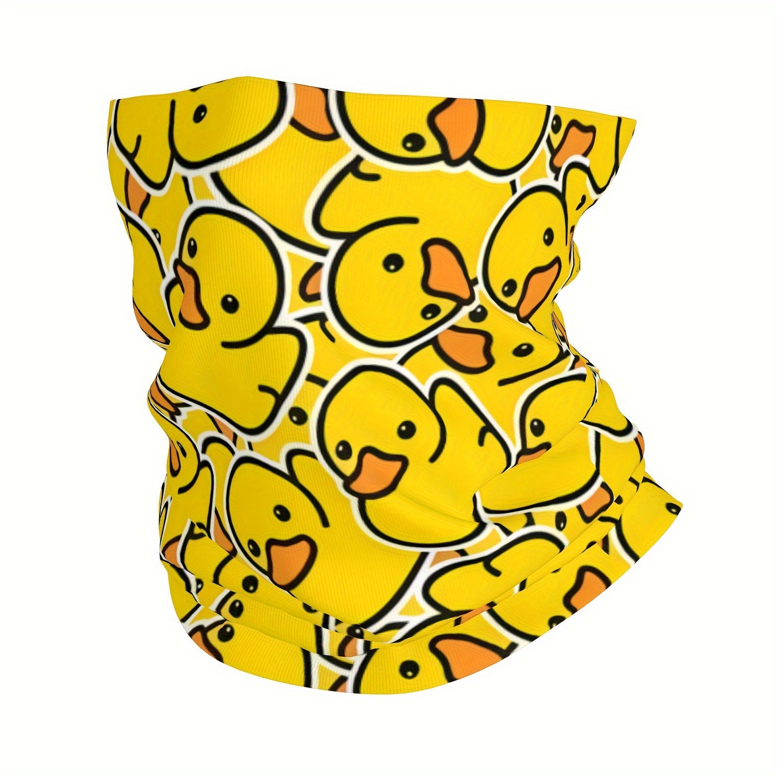 

Cute Funny Yellow Duck Pattern Mask, Neck Gaiter Wrap Scarf, Multi-use Cycling Windproof Breathable Mask, For Hiking Fishing Outdoor Sports