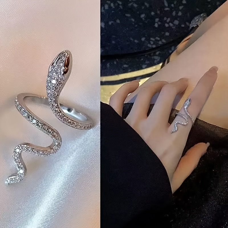 Women's Silvery Winding Small Snake Ring