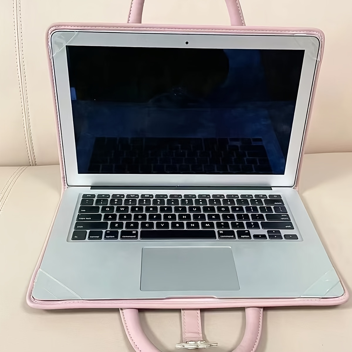 Customized Pink Fully Openable Laptop Bag, 180° Design