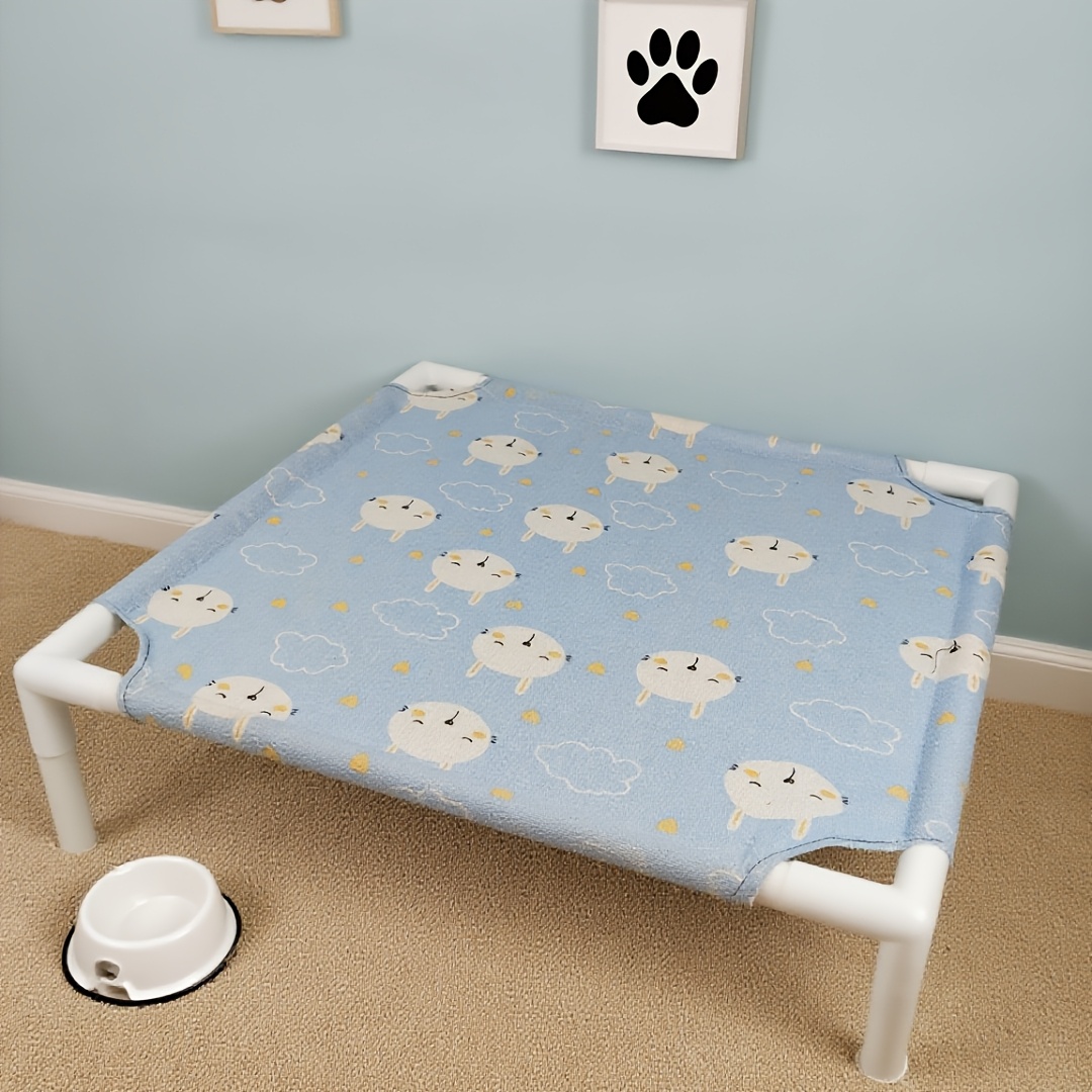 TEMU Outdoor Elevated Cat Bed, No Tools Required For Installation, Is Equipped With Washable Breathable And Linen Non-slip Feet, Indoor Pet Bed