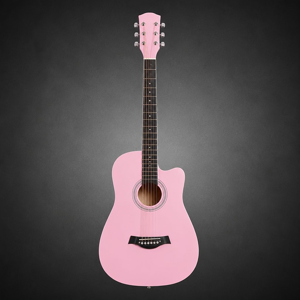 38 Inch Basswood Acoustic Guitar with Clear Resonance, Cutaway... product image 9