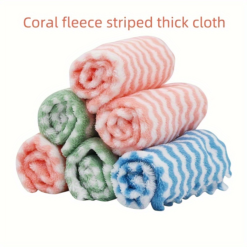 TEMU 10-pack Kitchen Dish Cloths, Premium Dish Towels, Super Absorbent Coral Dish Towels