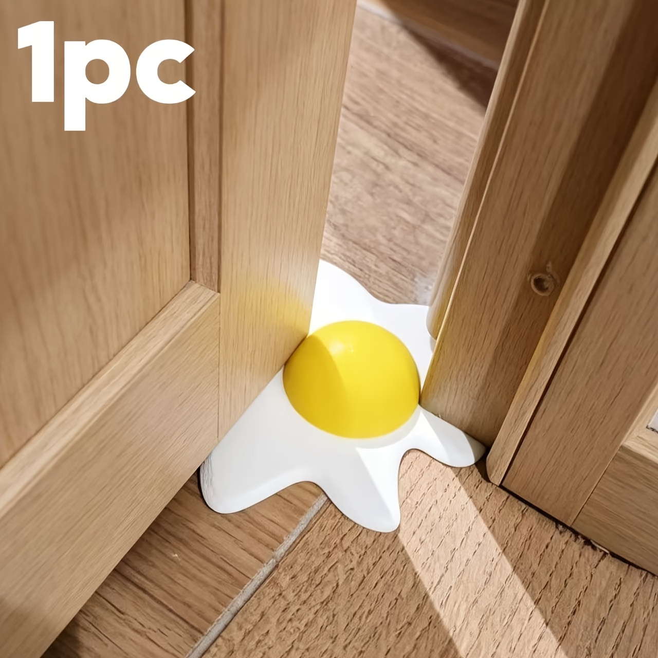 TEMU 1pc, Butoir de porte créatif en plastique d'œuf, Butée de porte en plastique 3D, Coussin de bas de porte anti-pincement, Butée de porte