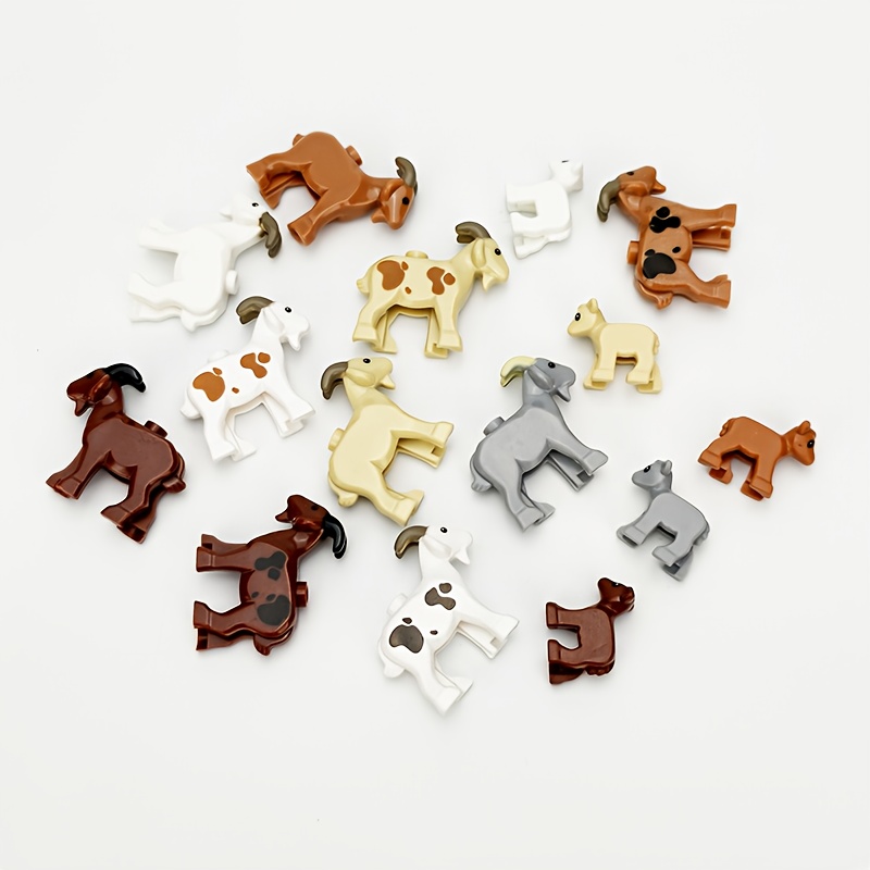 Small Particle Building Blocks with Farm Animal Patterns