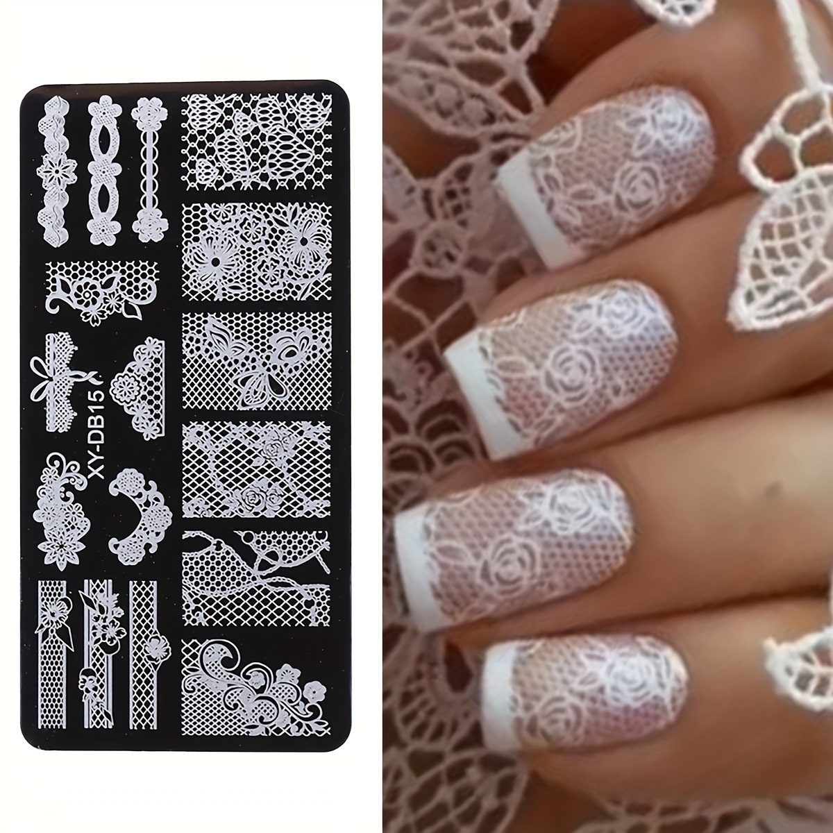 Nail Plate Flower Leaves Love Heart Y2k Snake Patterns Nail Printing Stainless Steel Stencil Template For Manicure