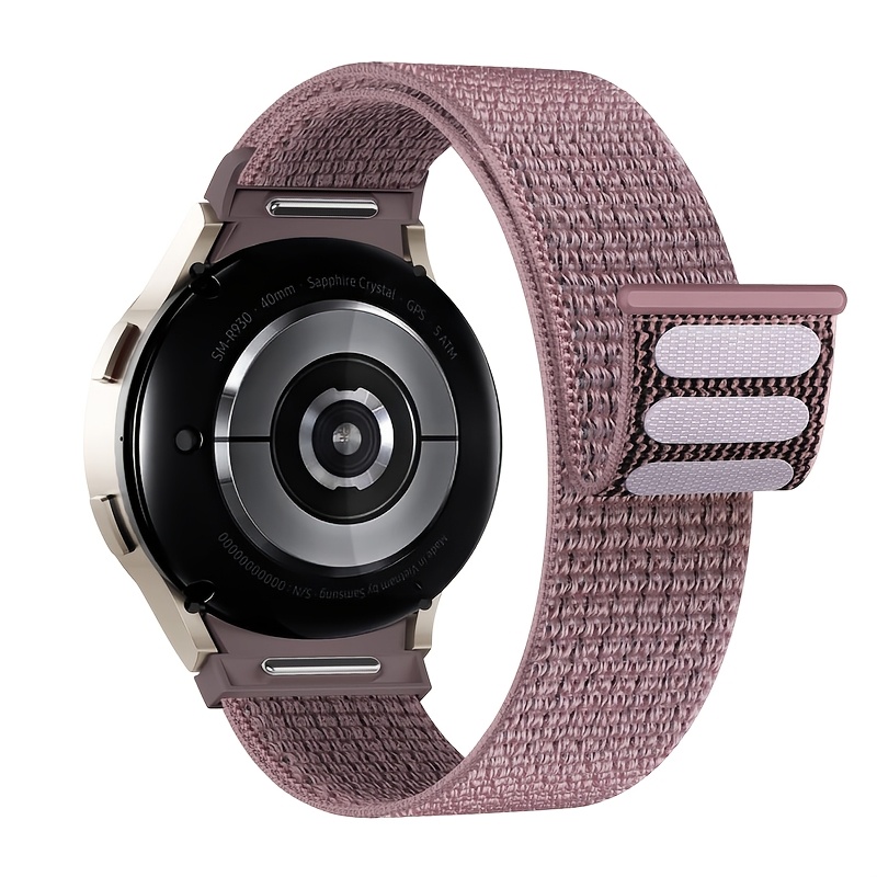 Image of 1 Click No Band Compatible With Galaxy Watch 7 6 5 4 Band 40mm 44mm, Galaxy Watch 6 Bands 47mm 43mm 42mm 46mm/watch 5 Pro 45mm Band, 20mm Soft Nylon Sport Strap For Women Men