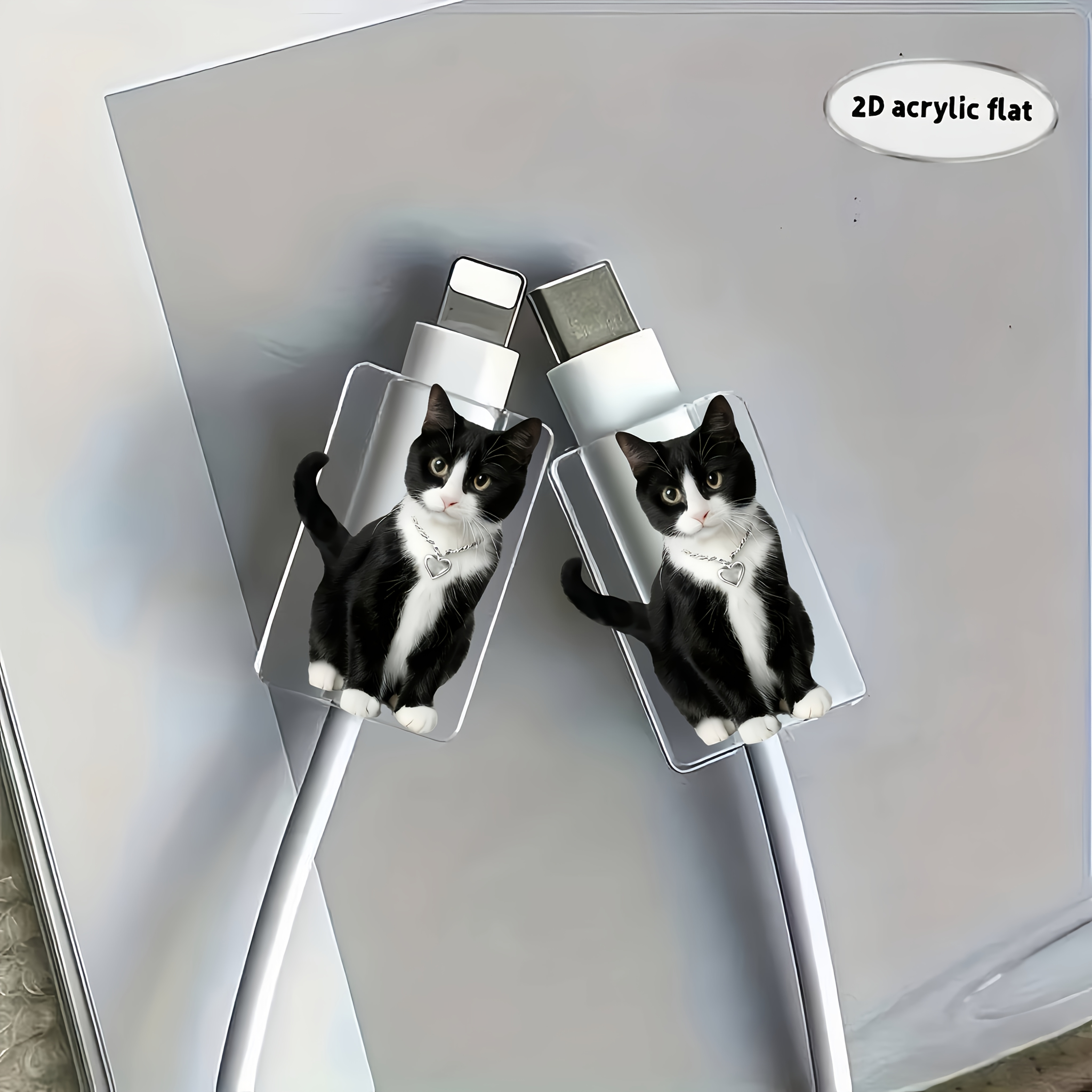 TEMU 2pcs Heart-shaped Black Cat Data Cable Protectors, Anti-break, Type-c Phone Data Cable Protector, Aesthetic And Durable, Gadget Accessory, Cute