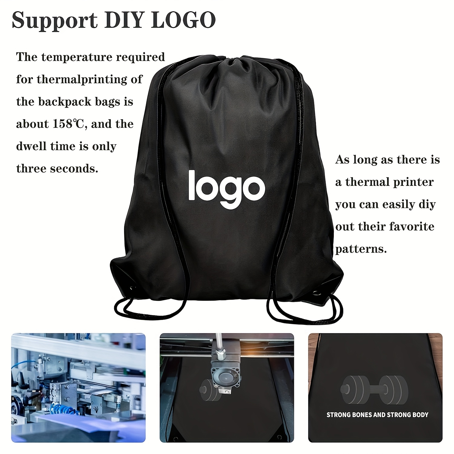 50 Sacs à Cordon Personnalisables en Gros pour Fitness, Sports Extérieurs, Marathon, Décoration, Pochettes de Rangement, DIY, Création de Bijoux et Artisanat