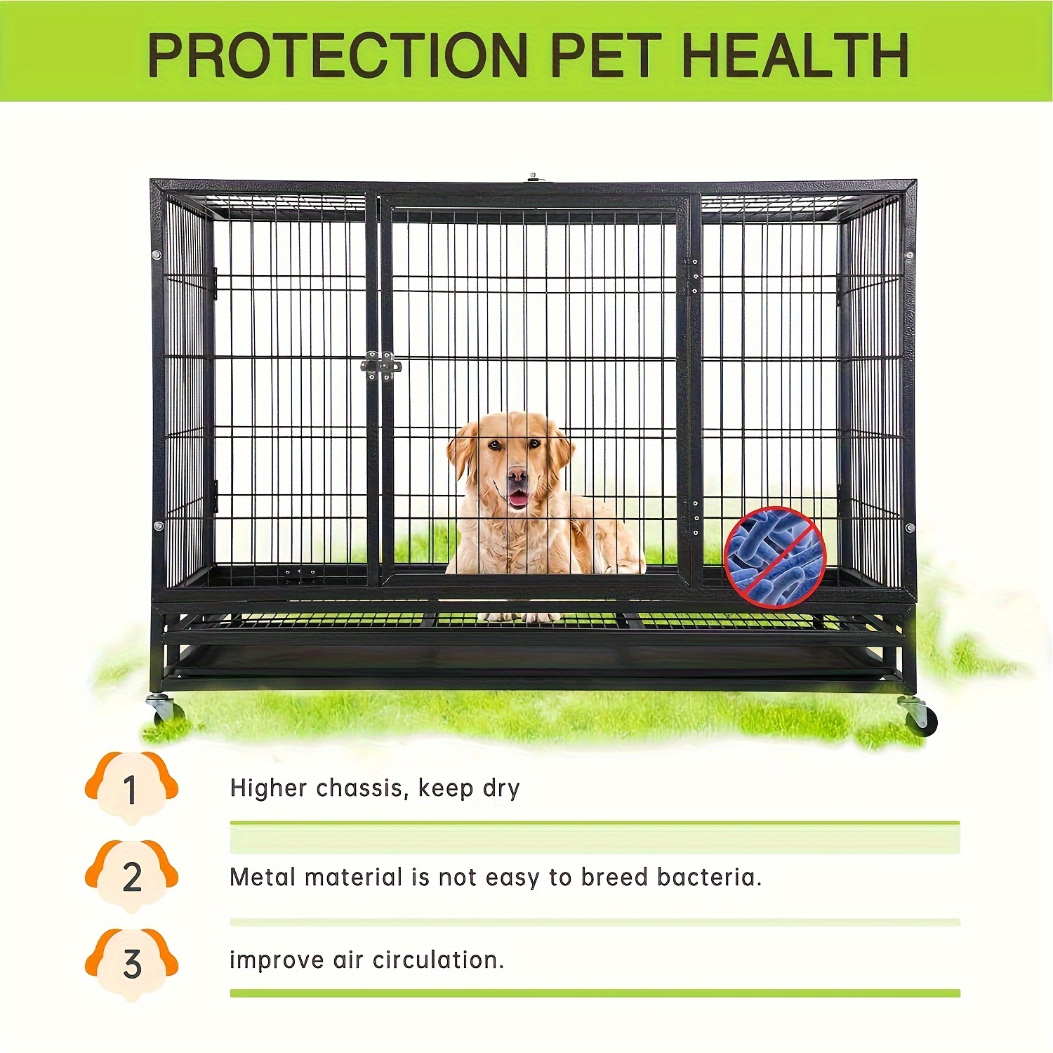 Dog Cage Large Dogs Heavy Duty Dog Kennel Pet Playpen Temu