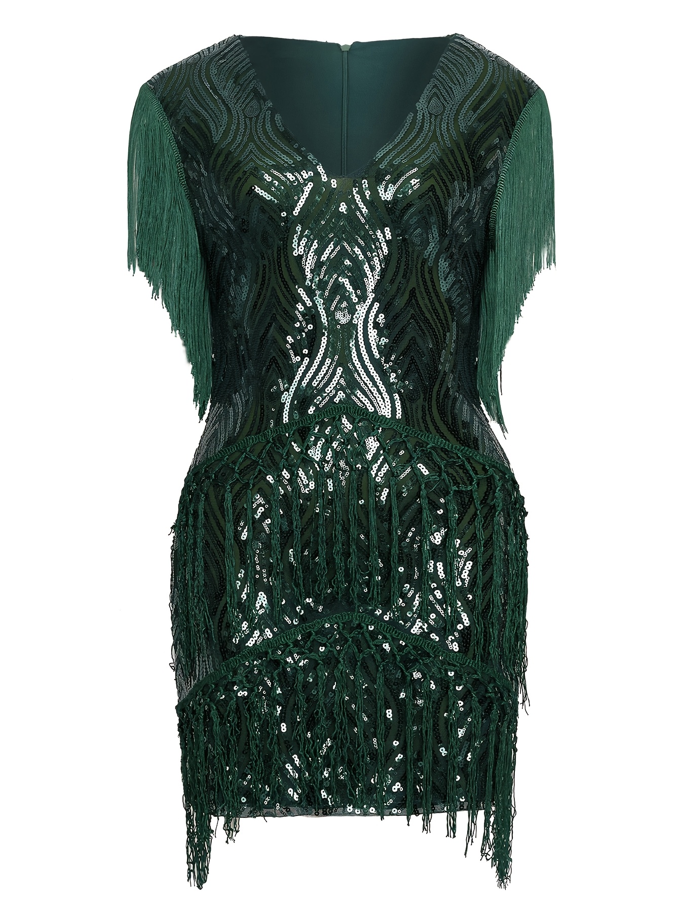 emerald green 1920s flapper dress plus size Wendy Lace Trim Maxi Dress main image 1