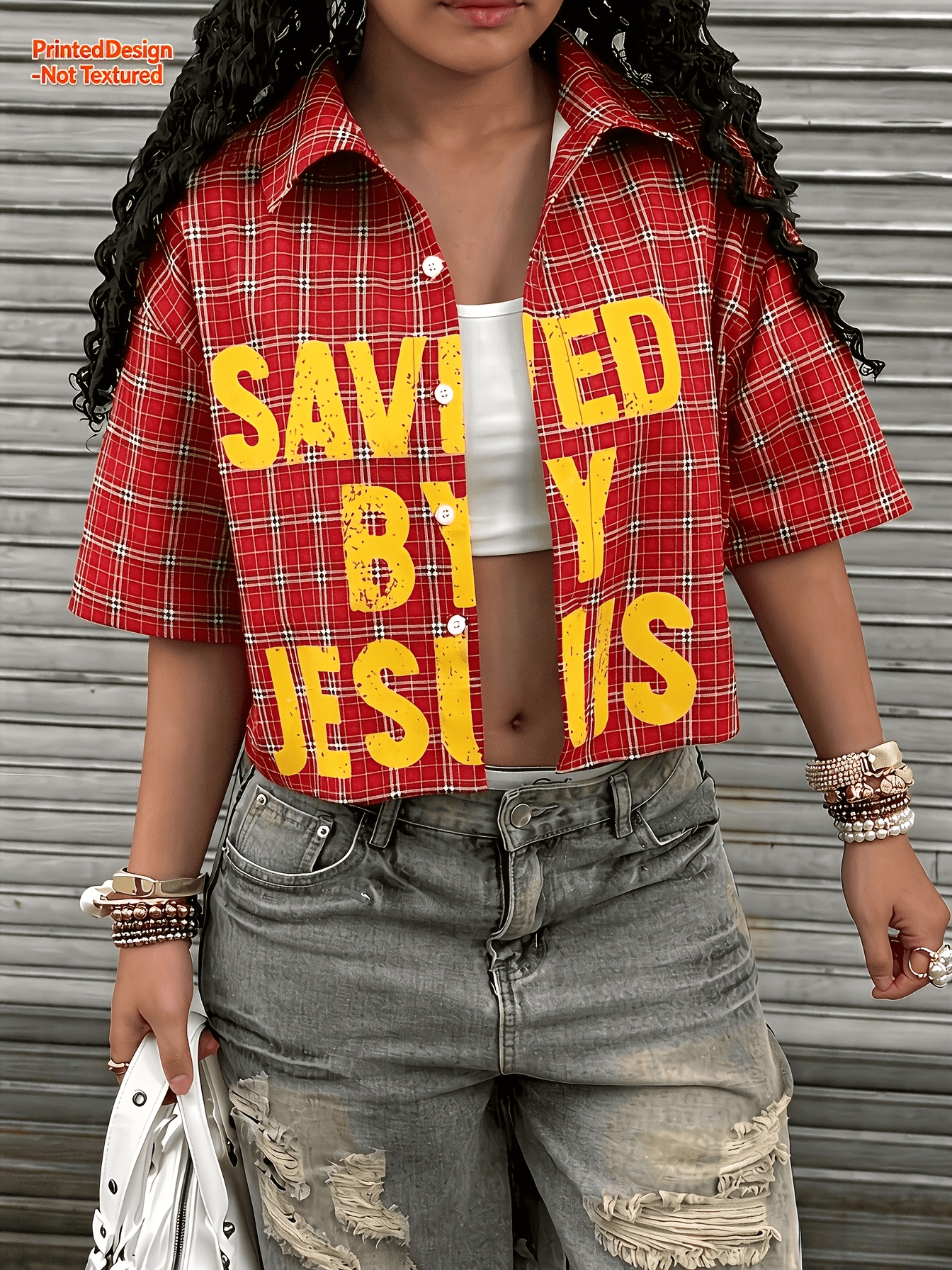 item picture printeddesign not textured 2026   hot womens fashion trendy short sleeve   letter print short sleeve collared shirt top for halloween christmas short shirt