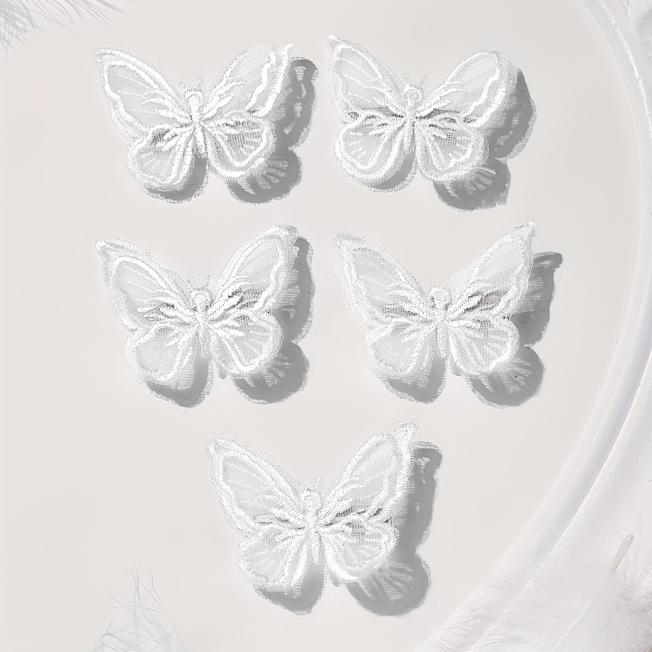 5pcs Women's Cute & Sweet Lace Hair Clips - Bowknot Hairpins With Color (no Print), Soft Flexible Lace Hair Suitable For Braids, Ponytails, Buns