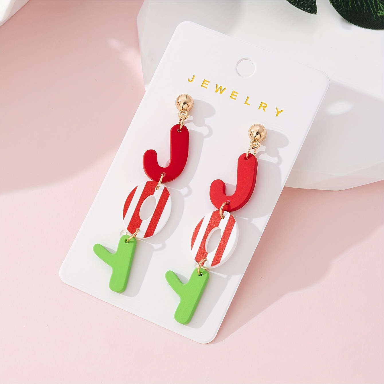 TEMU 1 Pair Of Polymer Clay Design Women's Stylish Earrings, Suitable For Holiday Parties And Gift-