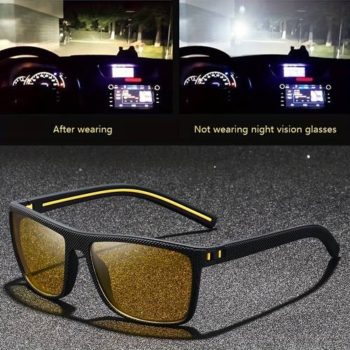 fashion vintage unisex square yellow glasses men women luxury brand designer glasses classic driving traveling tropical outfits shades for man anti glare day and night lenses eyewear f566