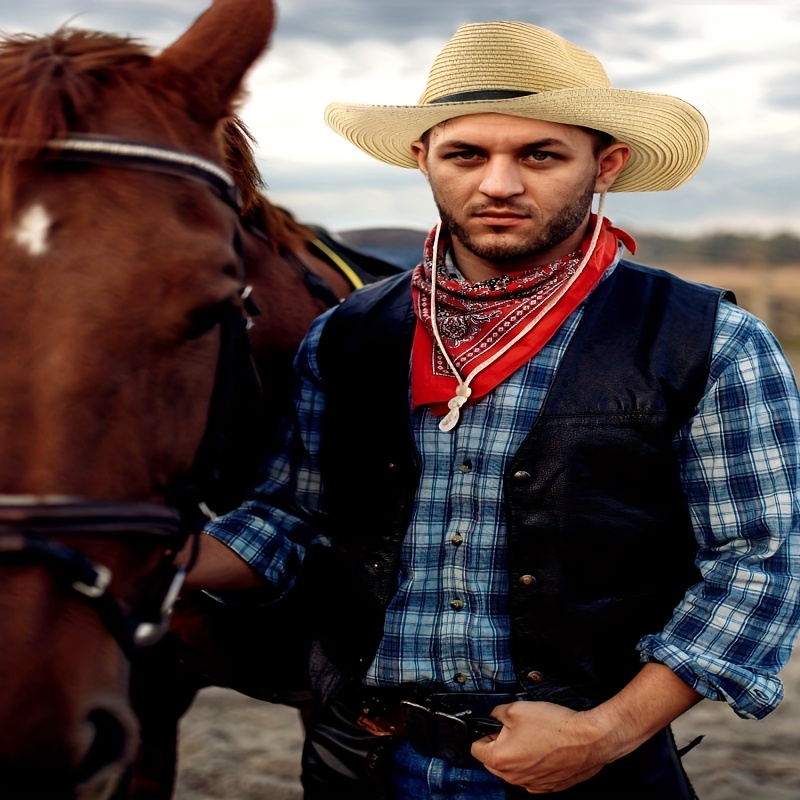 12pcs adult straw cowboy hats western cowgirls hat bulk wide  display picture 3