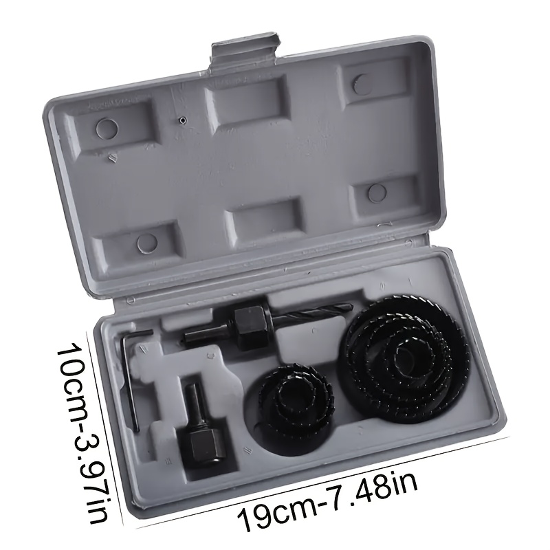 11 piezas, Kit de Sierra Copo en Acero al Carbono con Múltiples Tamaños - Juego para Taladro y Cortar Madera/Metalico Plástica sin Necesidad del Agua, No./22pcs o 33pieza - Imagen 2