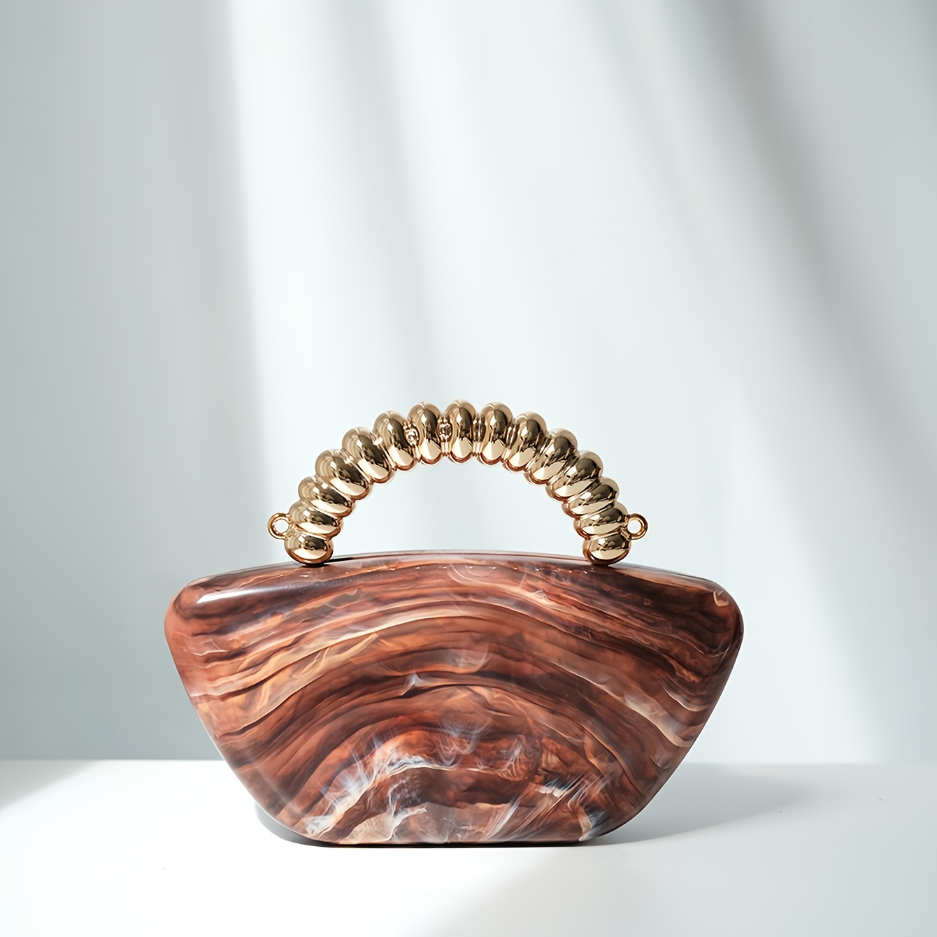 Women'S Vintage Evening Handbag - Elegant Party Purse with Magnetic Closure, Coffee Brown Formal event bag, Detachable Strap, Durable PVC Construction for Weddings, Galas, Everyday - Elegant Ladies Clutch, Wedding Accessory, Retro Fashion, Highquality Finish, Fashionable Clutch, Bridal Accessory