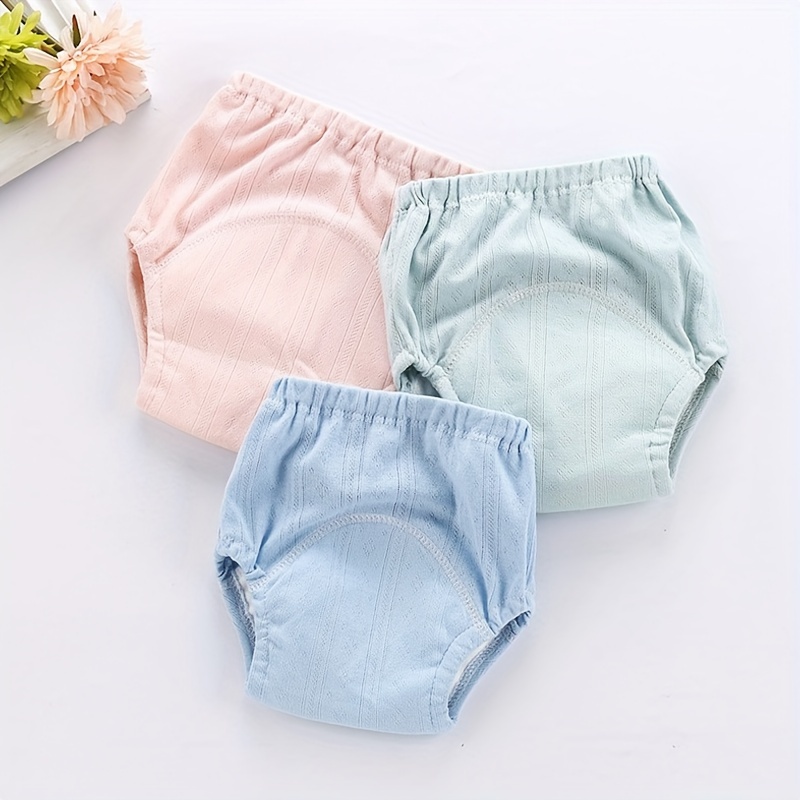 soft cotton baby training pants washable reusable absorbent toddler underwear training diaper cloth for infants childrens diaper pants suitable for   mixed color 0 3 years old details 2