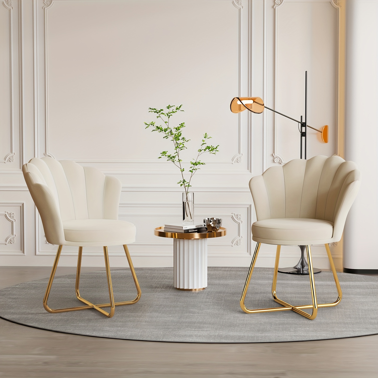 Upholstered Dining Room Chair with Backrest and Armrests