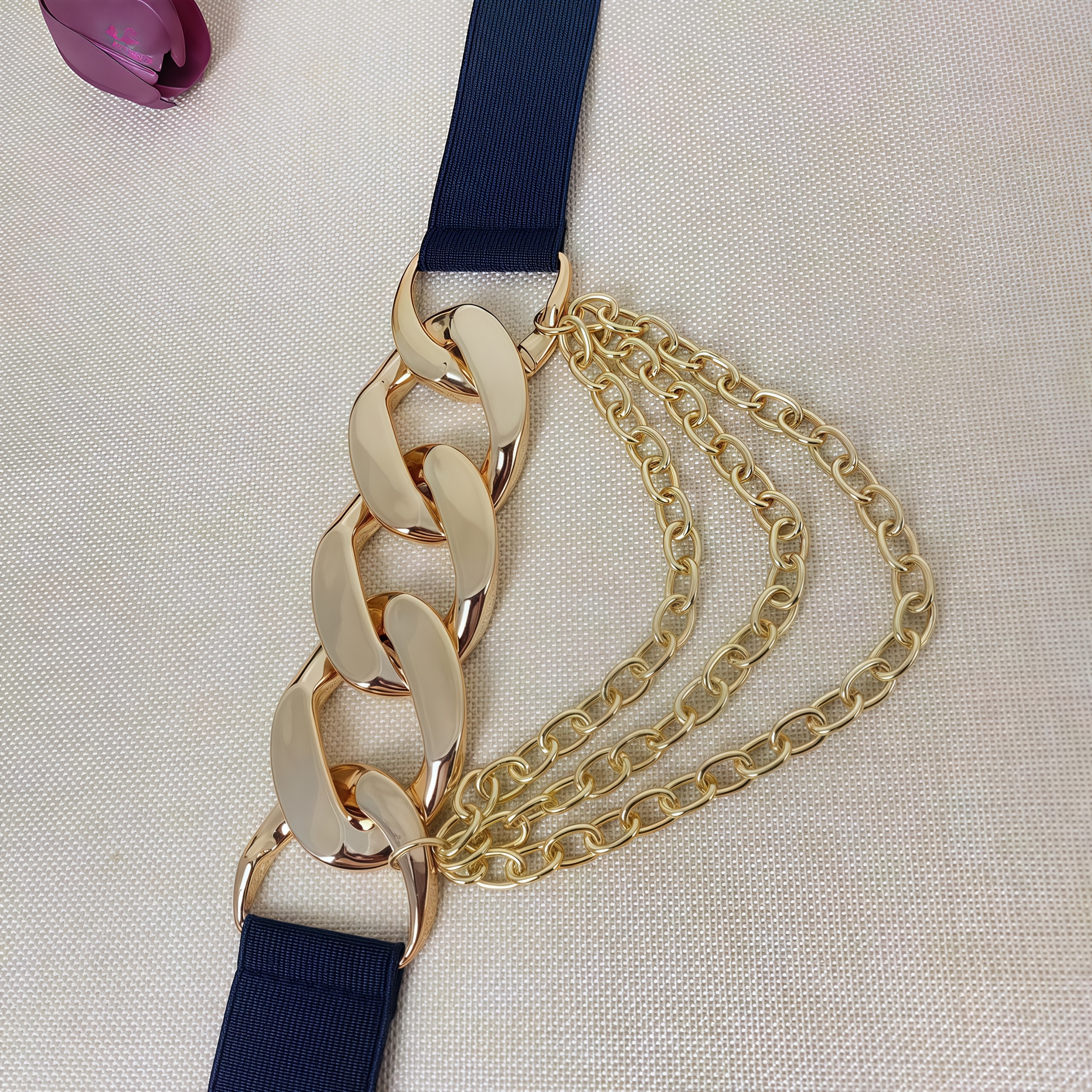 womens multi layered metallic belts adjustable Temu Mauritius